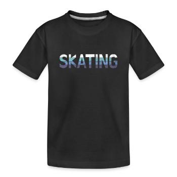 Skating - Kids' Premium Organic T-Shirt - black - Front