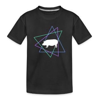 Cochon - T-shirt bio Premium Enfant - noir - Devant