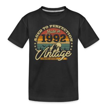 Vintage Geburtstagsgeschenk 1992 - Kinder Premium Bio T-Shirt - Schwarz - Vorne