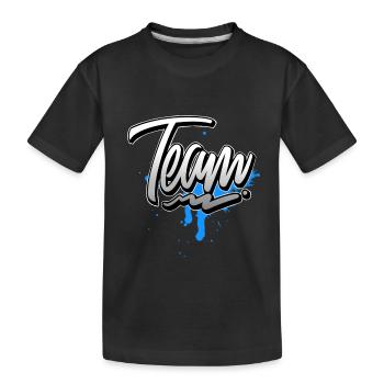 Team - Kinder Premium Bio T-Shirt - Schwarz - Vorne