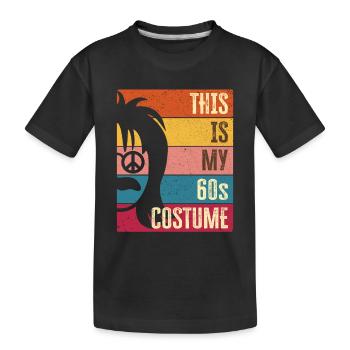 60s 1960s Sixties Party Outfit Costume - Kids' Premium Organic T-Shirt - black - Front