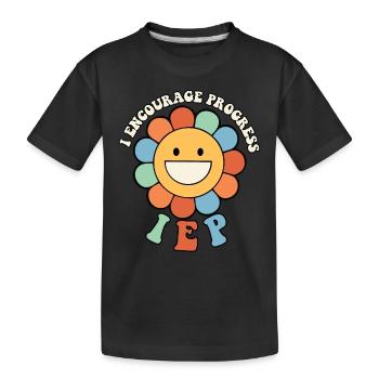 Accélération de l’appréciation des enseignants J’encourage le progrès - T-shirt bio Premium Enfant - noir - Devant