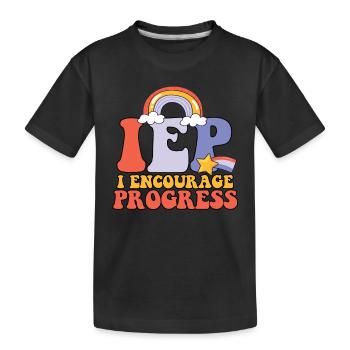 J’encourage le progrès Éducateur spécialisé - T-shirt bio Premium Enfant - noir - Devant