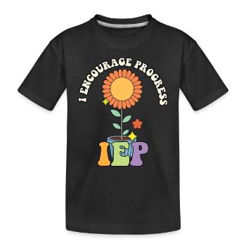 Groovy J’encourage le progrès ABA thérapeute accéléré - T-shirt bio Premium Enfant - noir - Devant