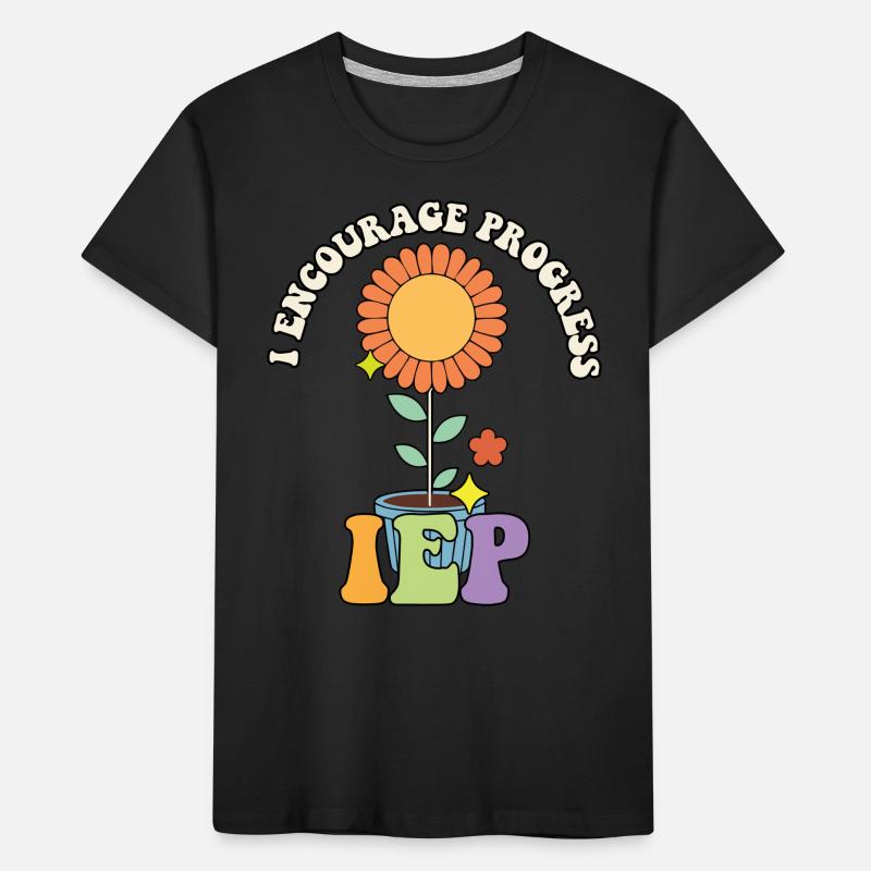 Groovy I Encourage Progress ABA Therapist Sped Kids' Premium Organic T-Shirt