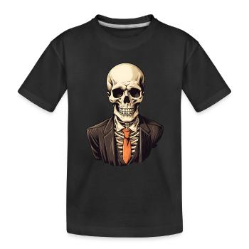 Squelette Halloween Homme d’affaires - T-shirt bio Premium Enfant - noir - Devant