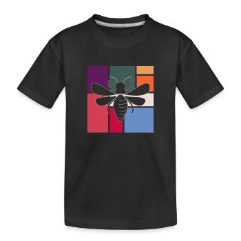 Biene - Kinder Premium Bio T-Shirt - Schwarz - Vorne
