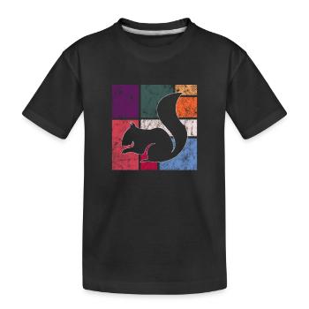 Écureuil - T-shirt bio Premium Enfant - noir - Devant