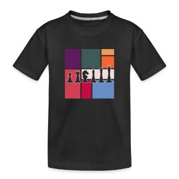 Schach - Kinder Premium Bio T-Shirt - Schwarz - Vorne