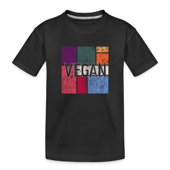 Végétalien - T-shirt bio Premium Enfant - noir - Devant
