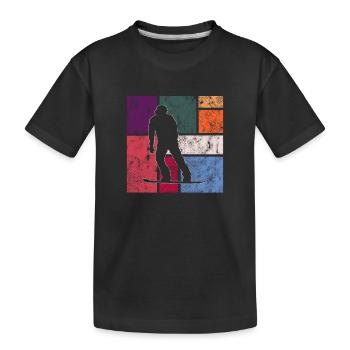 Snowboarding - Kinder Premium Bio T-Shirt - Schwarz - Vorne