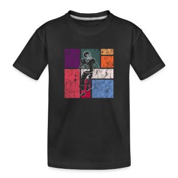 Football - Kinder Premium Bio T-Shirt - Schwarz - Vorne