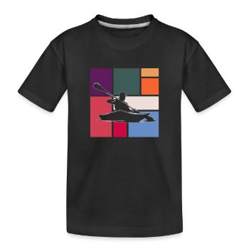 Kanu - Kinder Premium Bio T-Shirt - Schwarz - Vorne
