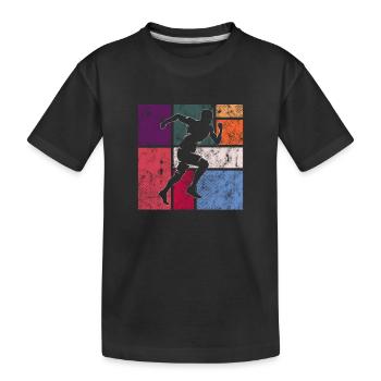 Joggen - Kinder Premium Bio T-Shirt - Schwarz - Vorne