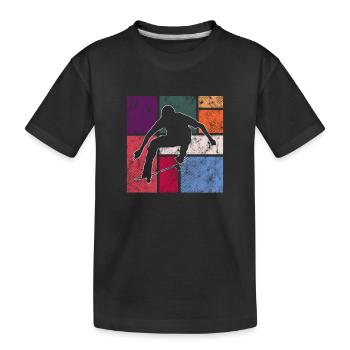 Skating - Kids' Premium Organic T-Shirt - black - Front