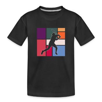 Baseball - Kinder Premium Bio T-Shirt - Schwarz - Vorne