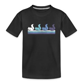 Écureuil - T-shirt bio Premium Enfant - noir - Devant