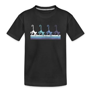Monkey - Kids' Premium Organic T-Shirt - black - Front