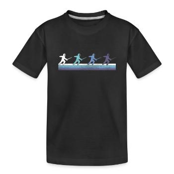 Fencing - Kids' Premium Organic T-Shirt - black - Front