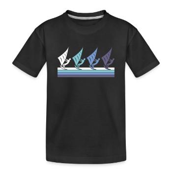 Kite - Kids' Premium Organic T-Shirt - black - Front