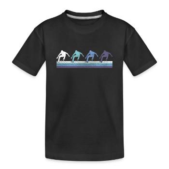 Skating - Kids' Premium Organic T-Shirt - black - Front