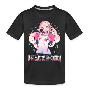 Anime et K-pop Musique pop coréenne Kpop - T-shirt bio Premium Enfant - noir - Devant
