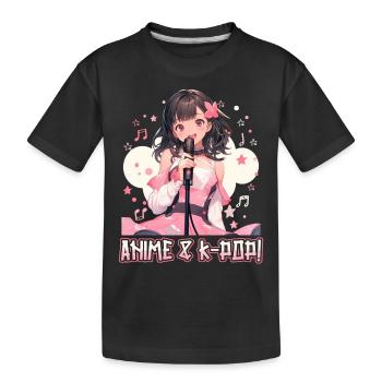 Anime et K-pop Musique pop coréenne Kpop - T-shirt bio Premium Enfant - noir - Devant