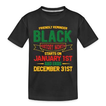 Black History Month Black History - Kinder Premium Bio T-Shirt - Schwarz - Vorne