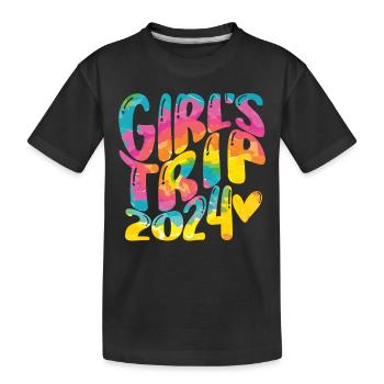 Girls Weekend Women Girls Trip 2024 - Kids' Premium Organic T-Shirt - black - Front