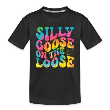 L’oie stupide en liberté - T-shirt bio Premium Enfant - noir - Devant