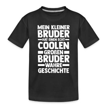 Geschwister Brüder Bruder - Kinder Premium Bio T-Shirt - Schwarz - Vorne