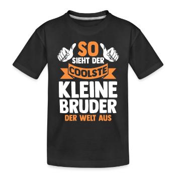 Geschwister Brüder Bruder - Kinder Premium Bio T-Shirt - Schwarz - Vorne