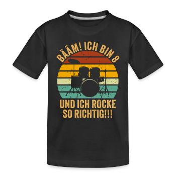 8 Jahre Junge Geschenk 8. Geburtstag Acht Achter - Kinder Premium Bio T-Shirt - Schwarz - Vorne