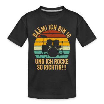 10 Jahre Junge Geschenk 10. Geburtstag Zehn - Kinder Premium Bio T-Shirt - Schwarz - Vorne