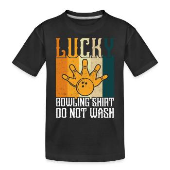 Bowling - Kinder Premium Bio T-Shirt - Schwarz - Vorne