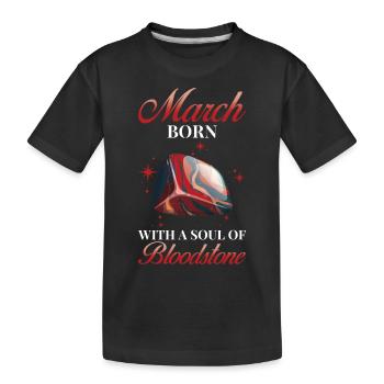 Pierre de naissance Mars Pierre de sang - T-shirt bio Premium Enfant - noir - Devant