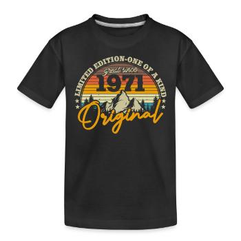 Vintage 1971 Geburtstagsgeschenk - Kinder Premium Bio T-Shirt - Schwarz - Vorne