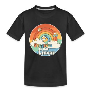 Les progrès de la thérapie ABA ne sont pas linéaires - T-shirt bio Premium Enfant - noir - Devant