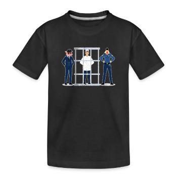 Drôle de chef végétalien Chef de restaurant Travail de cuisine - T-shirt bio Premium Enfant - noir - Devant