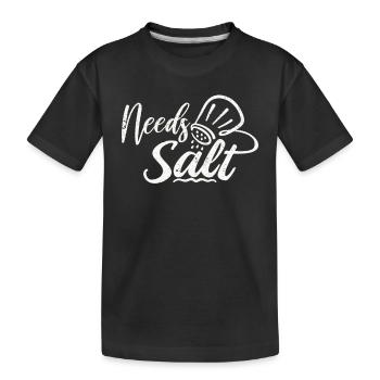 Besoin de sel Drôle Chef cuisinier Culinaire - T-shirt bio Premium Enfant - noir - Devant
