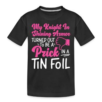 Happy Divorce Party My Knight In - Kinder Premium Bio T-Shirt - Schwarz - Vorne