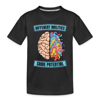 PEI Différentes capacités Même éducateur potentiel - T-shirt bio Premium Enfant - noir - Devant