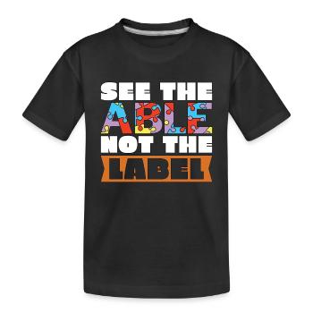 IEP Voir Le capable pas le label Éducation spécialisée - T-shirt bio Premium Enfant - noir - Devant
