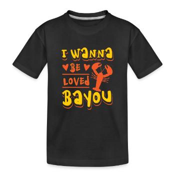 Ich möchte geliebt werden Bayou-Krabbe - Kinder Premium Bio T-Shirt - Schwarz - Vorne