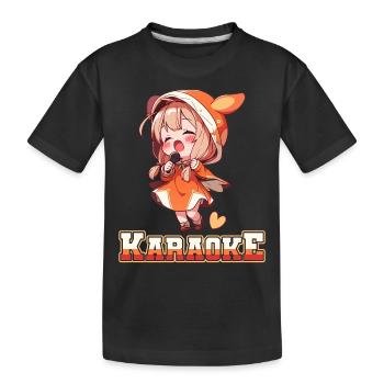 Filles Manga Anime Karaoké - T-shirt bio Premium Enfant - noir - Devant