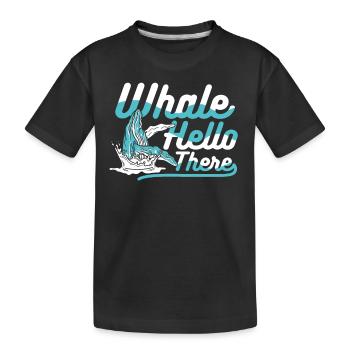 Wal Hallo, Blauer Beluga, Pottwal - Kinder Premium Bio T-Shirt - Schwarz - Vorne