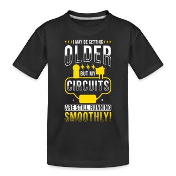 Electrician Birthday Gift Funny - Kids' Premium Organic T-Shirt - black - Front