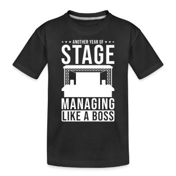 Stage Manager - Kids' Premium Organic T-Shirt - black - Front