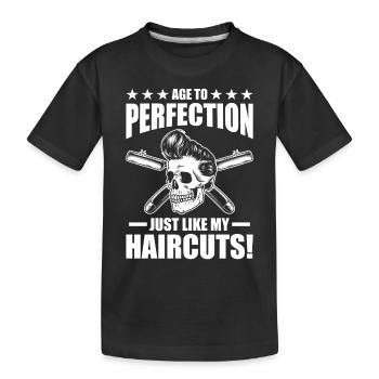 Cadeau d’anniversaire Barber Job - T-shirt bio Premium Enfant - noir - Devant