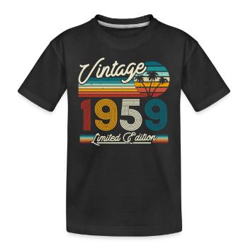 Vintage 1959 Geburtstagsgeschenk - Kinder Premium Bio T-Shirt - Schwarz - Vorne